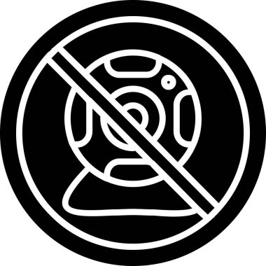 Dumanlı ikon vektör illüstrasyonu yok