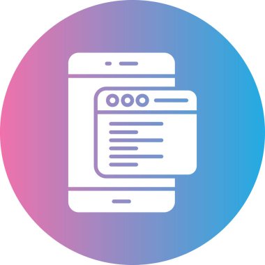 Cep telefonu simgesinin vektör illüstrasyonu