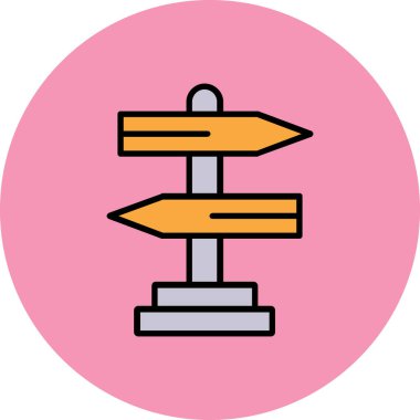 Yol işaretinin vektör illüstrasyonu