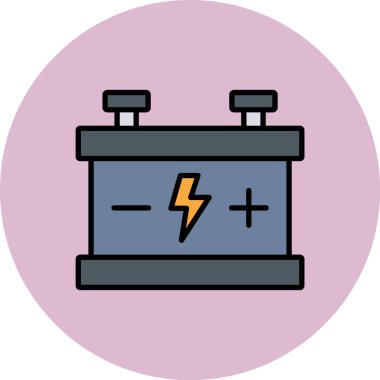 pil simgesi, vektör illüstrasyonu