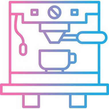 Kahve. Web simgesi basit illüstrasyon