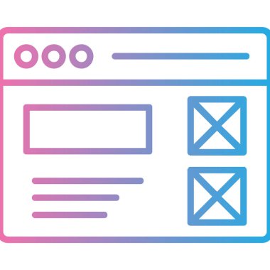 tarayıcı web tasarımı simgesi vektör illüstrasyon grafik tasarımı