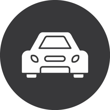 Araba simgesinin vektör illüstrasyonu