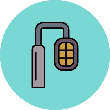 kablosuz müzik ikonu. Web için kulaklık vektör simgelerinin özet çizimi