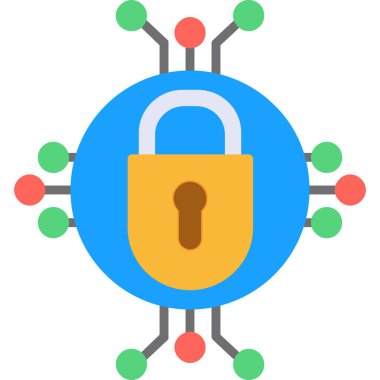 Kilit. Web simgesi basit illüstrasyon