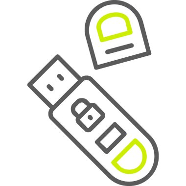 usb sürücü simgesi taslak biçimi