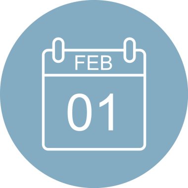 13 Şubat tarihli tek günlük takvim, takvim tarihi simgesi beyaz arkaplan