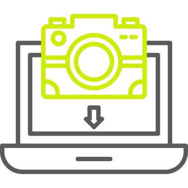 Fotoğraf makinesi. Web basit illüstrasyonu