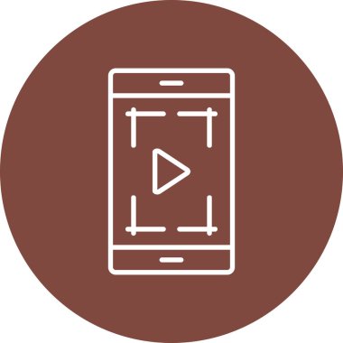 Akıllı telefon simgesinin vektör illüstrasyonu