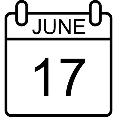 Takvim satırı simgesi, vektör çizim