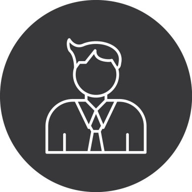 Soyut arkaplanda iş adamı simgesi izole edildi