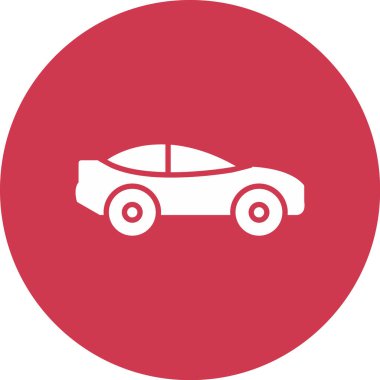 Araba Vektörü Kabartma Simgesi Tasarımı