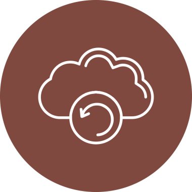 Bulut hesaplama simgesi vektör illüstrasyonu