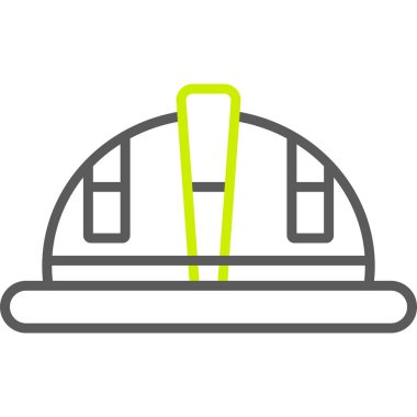 İnşaat miğferi simgesinin vektör illüstrasyonu