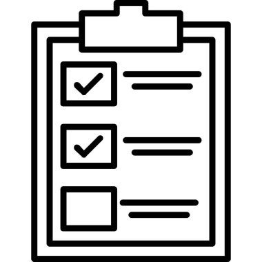 Kontrol listesi. Web simgesi basit illüstrasyon