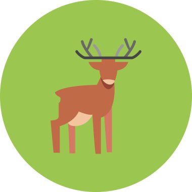 geyik simgesi vektör illüstrasyonu