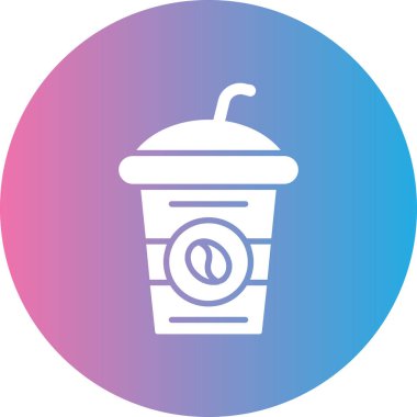 Kahve. Web simgesi basit illüstrasyon