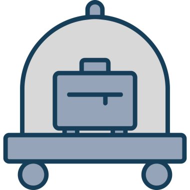 bagaj. Web simgesi basit illüstrasyon