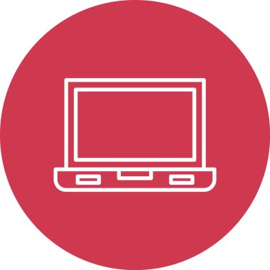 Dizüstü bilgisayar simgesi vektör çizimi