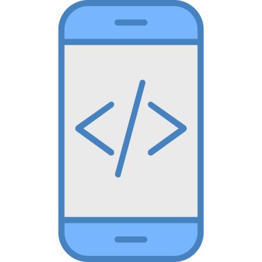 Cep telefonu simgesi, vektör illüstrasyonu