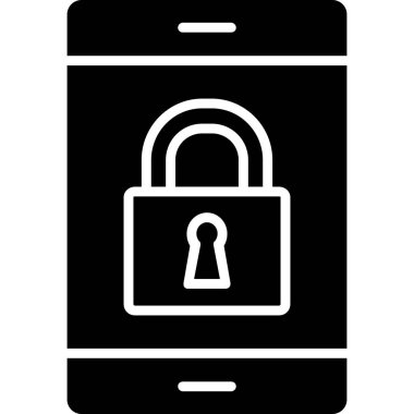 cep telefonu kilidi simgesi ana hat biçiminde