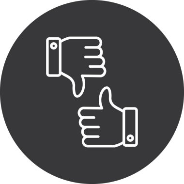 Başparmak yukarı simgesi. vektör illüstrasyonu