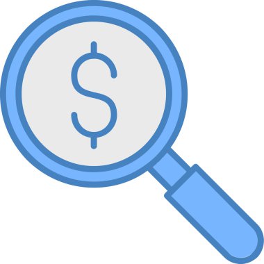 Dolar. Web simgesi vektör illüstrasyonu