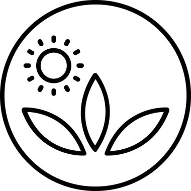 Bir bitki simgesinin vektör illüstrasyonu