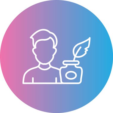 Elinde bardak olan bir adamın vektör illüstrasyonu