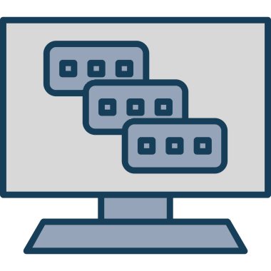Kolayca düzenleyebilen veya düzenleyebilen bilgisayar ekranı vektör simgesi