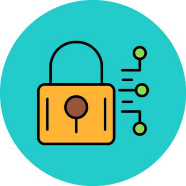 Kilit. Web simgesi basit illüstrasyon