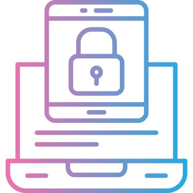 Mobil kilit. Basit resimleme