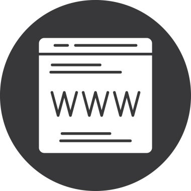 İnternet tarayıcı simgesi vektörü. İnternet ve bilgisayar arayüzü işareti. İnternet ve web tasarımı konsepti. çevrimiçi teknoloji sembolü