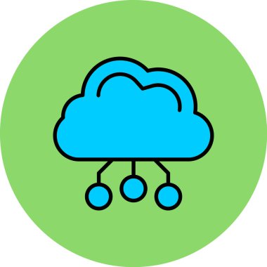 Bulut simgesi. Vektör illüstrasyonu