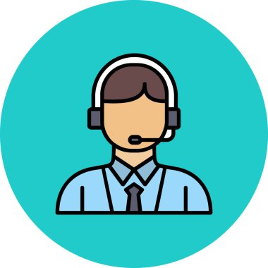 Çağrı merkezi simge rengi dış hat vektörü