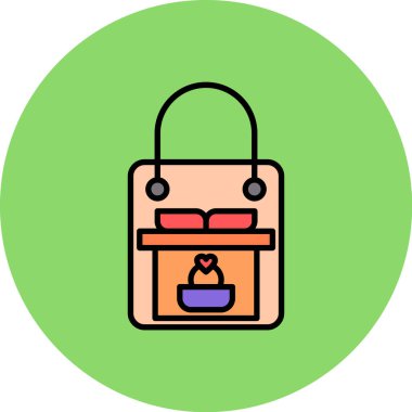 Çanta vektör resimli el çantası