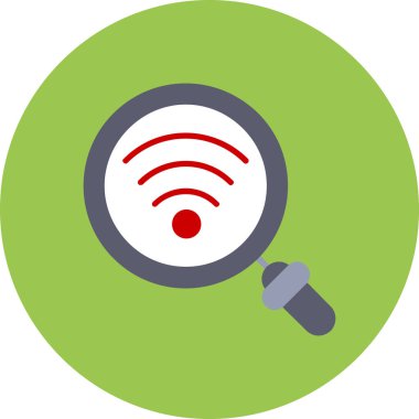 wifi düz simgesi, illüstrasyon, vektör