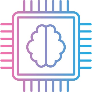 beyin ikonu vektör illüstrasyonu