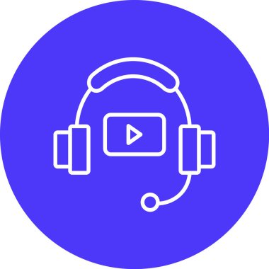 Bir çalma düğmesi simgesinin vektör çizimi