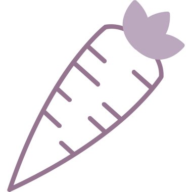 Havuç simgesi vektör illüstrasyonu