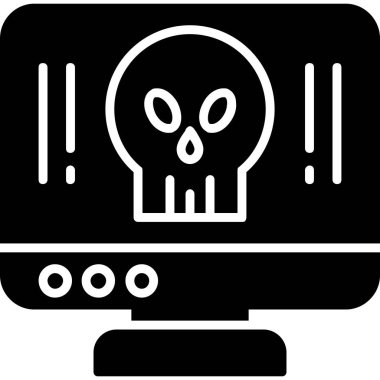 Cadılar Bayramı simgesi, basit vektör illüstrasyonu