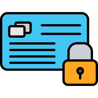 Güvenli kilit simgesi vektör illüstrasyonu