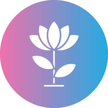 Bir çiçek simgesinin vektör illüstrasyonu