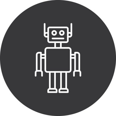 robot ikon vektör illüstrasyonu