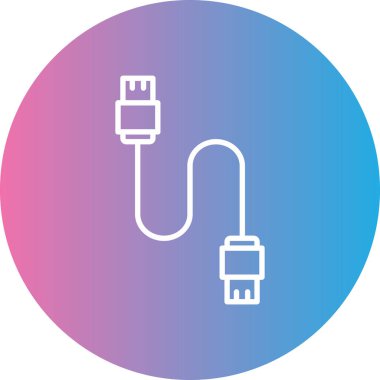 Modern b 'nin vektör illüstrasyonu kablo simgesinden yoksun