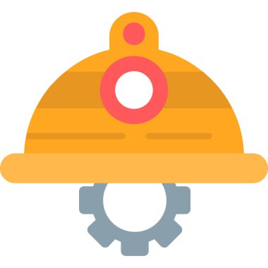 Kask vektör simgesi. Web ve yazdırma için basit bir kask tasarımı çizimi