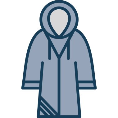 Kış lık palto vektör simgesi