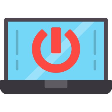 Bilgisayar. Web simgesi basit illüstrasyon