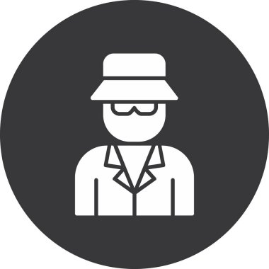 Bir kişi simgesinin vektör illüstrasyonu