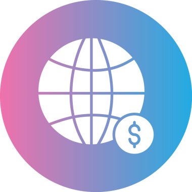 Seo modern simgesinin vektör illüstrasyonu, dünya